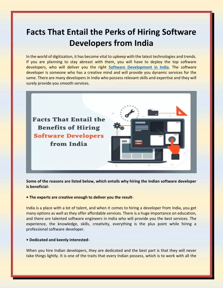 facts that entail the perks of hiring software