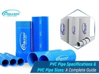 PVC Pipe Specifications & PVC Pipe Sizes A Complete Guide