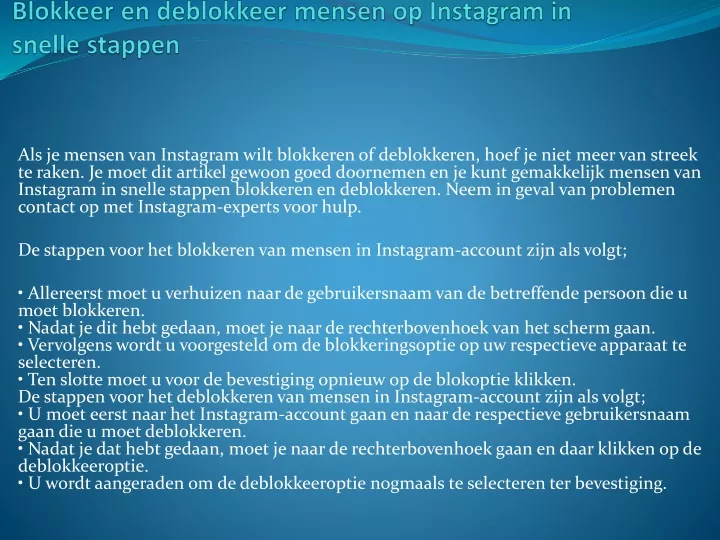 blokkeer en deblokkeer mensen op instagram in snelle stappen