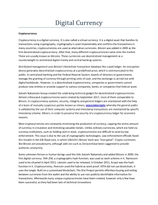 digital currency