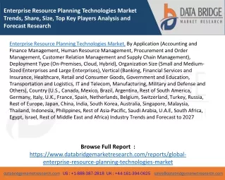 enterprise resource planning technologies market