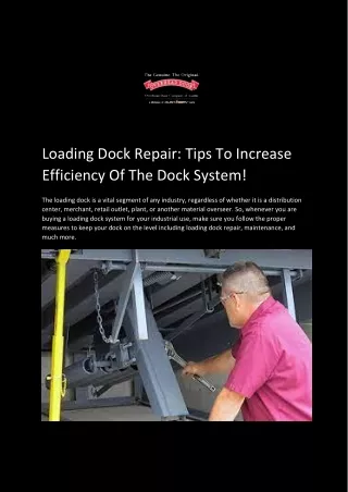 Best Loading Dock Repair Services | Ohdctx