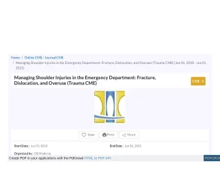 home online cme journal cme managing shoulder