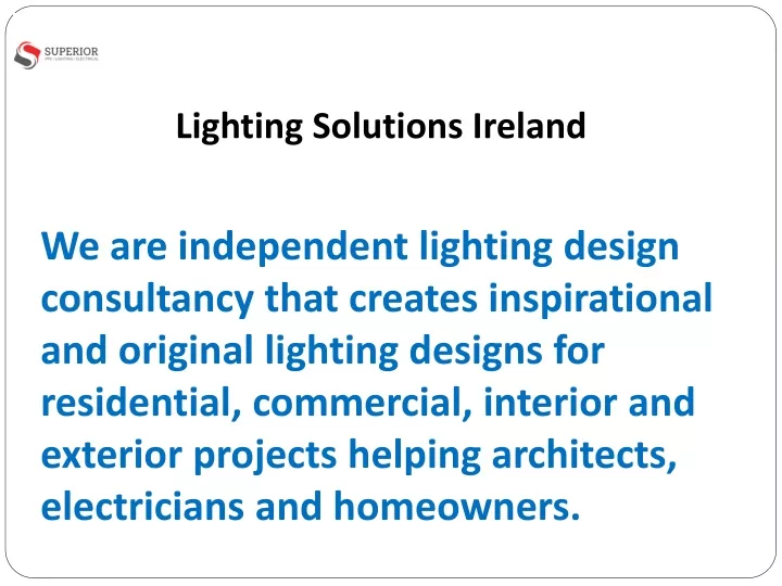 lighting solutions ireland