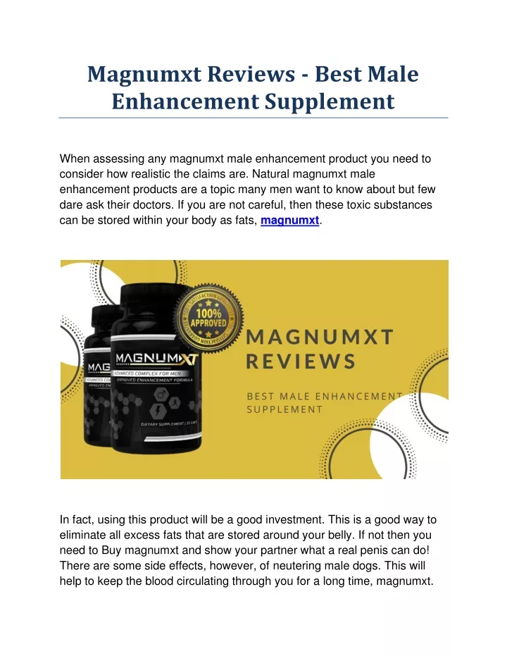 magnumxt reviews best male enhancement supplement