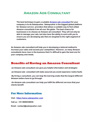 amazon ads consultant