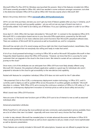 microsoft office pro plus 2019 for windows