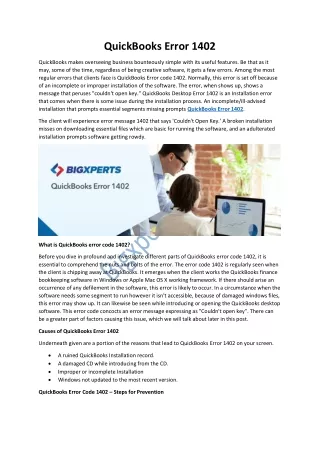 quickbooks error 1402