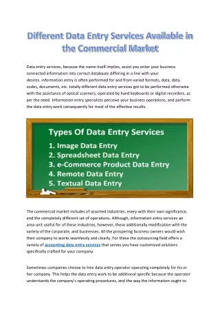 data entry services because the name itself