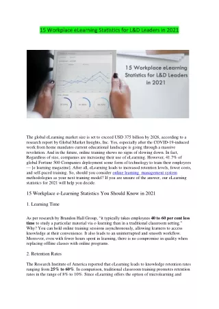 15 workplace elearning statistics for l d leaders