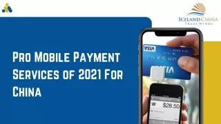 Pro Mobile Payment Services of 2021 For China
