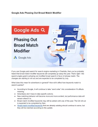Google Ads Phasing Out Broad Match Modifier