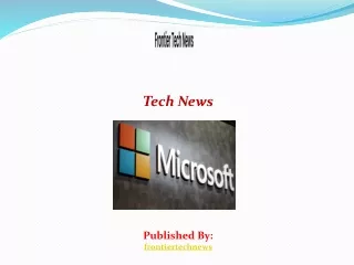 tech news published by frontiertechnews