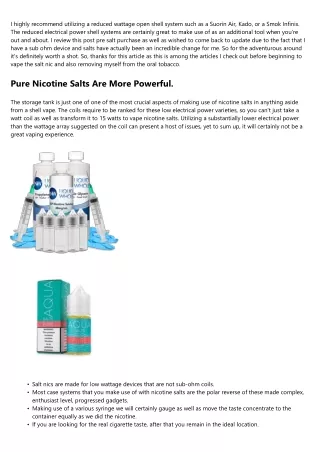 Do You Need A Capsule Vape For Nicotine Salts?