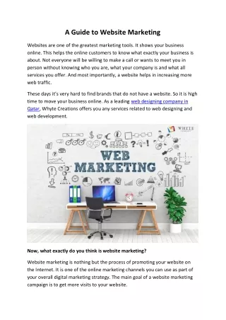 a guide to website marketing