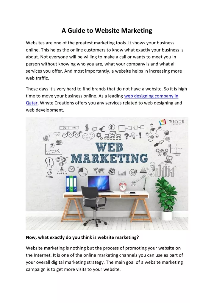 a guide to website marketing