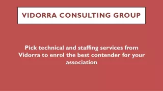 Vidorra Consulting Group