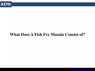 what does a fish fry masala consist of