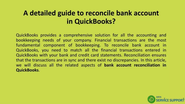 a detailed guide to reconcile bank account in quickbooks