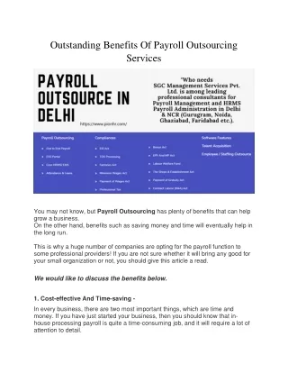 Payroll outsource In Gurgaon