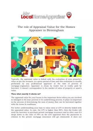 The role of Appraisal Value for the Homes Appraiser in Birmingham