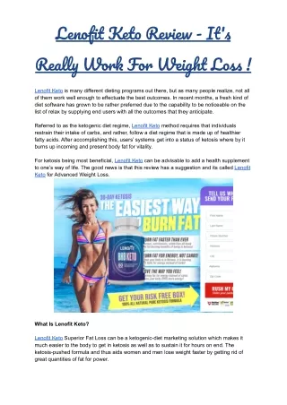 lenofi ket revie i reall wor fo weigh l s