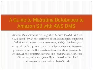 A Guide to Migrating Databases to Amazon S3