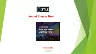 sound system hire