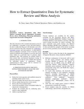 how to extract quantitative data for systematic