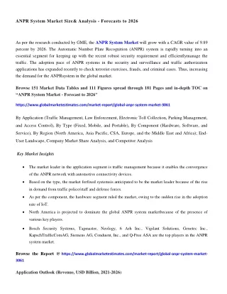 anpr system market size analysis forecasts to 2026