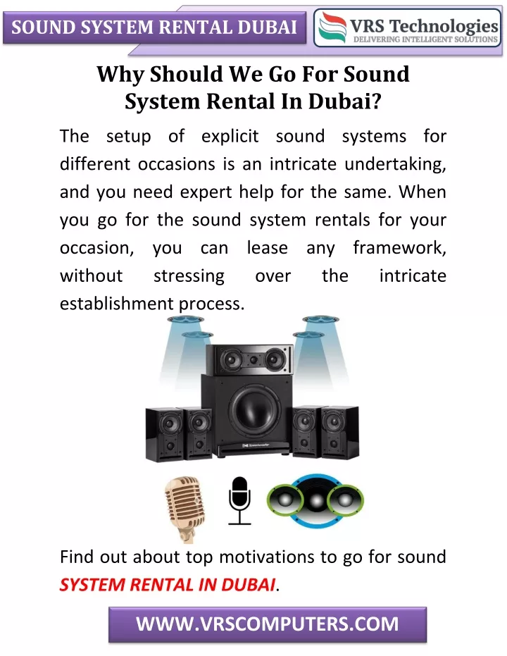 sound system rental dubai