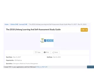 home online cme journal cme the 2018 lifelong