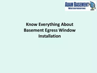 know everything about basement egress window