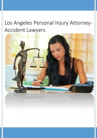 Los Angeles Personal Injury Attorney-Accident Lawyers