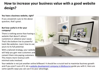 how to increase your business value with a good