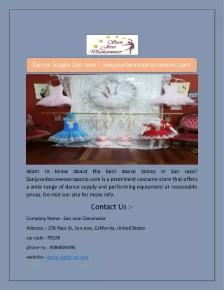 Dance Supply San Jose | Sanjosedancewearcapezio.com