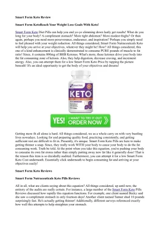 Smart Form Keto