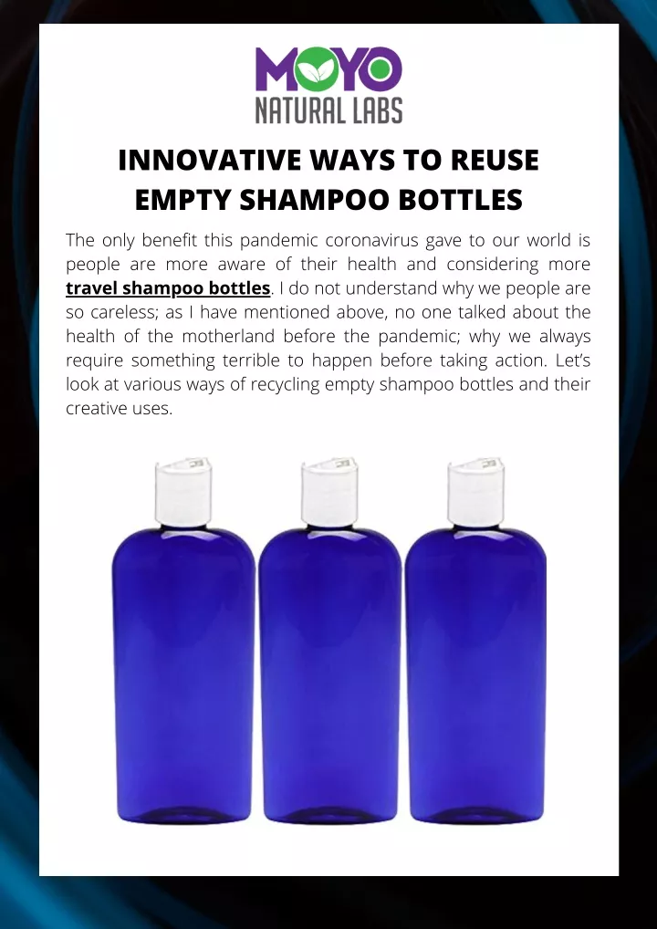 innovative ways to reuse empty shampoo bottles