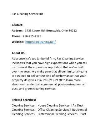 rks cleaning service inc