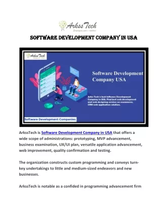 Software Development Company in USA- ArkssTech-converted