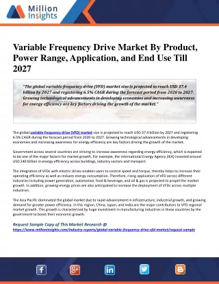 variable frequency drive market by product power