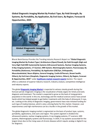 global diagnostic imaging market by product type