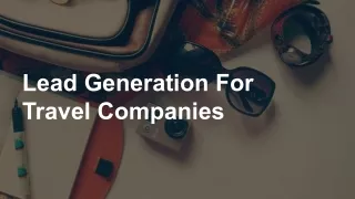 Lead Generation For Travel Companies