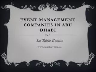 event management companies in abu dhabi