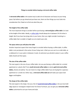 things to consider before buying a mirrored
