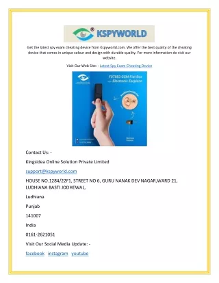 get the latest spy exam cheating device from