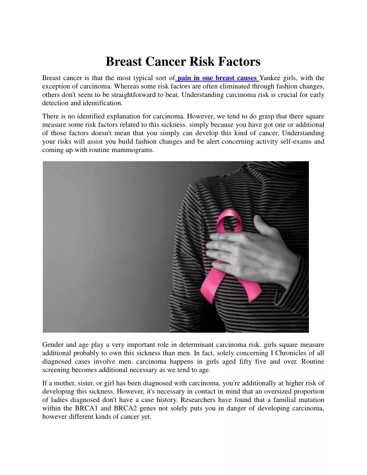 PPT - Breast-Cancer-Risk-Factors PowerPoint Presentation, Free Download ...