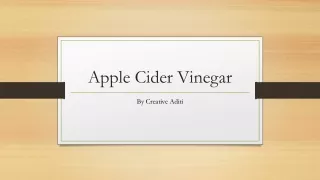 apple cider vinegar