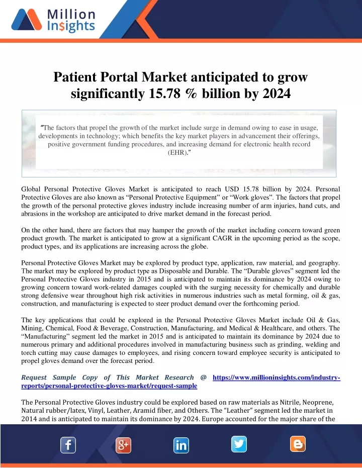 patient portal market anticipated to grow