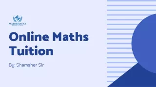 online maths tuition by shamsher sir